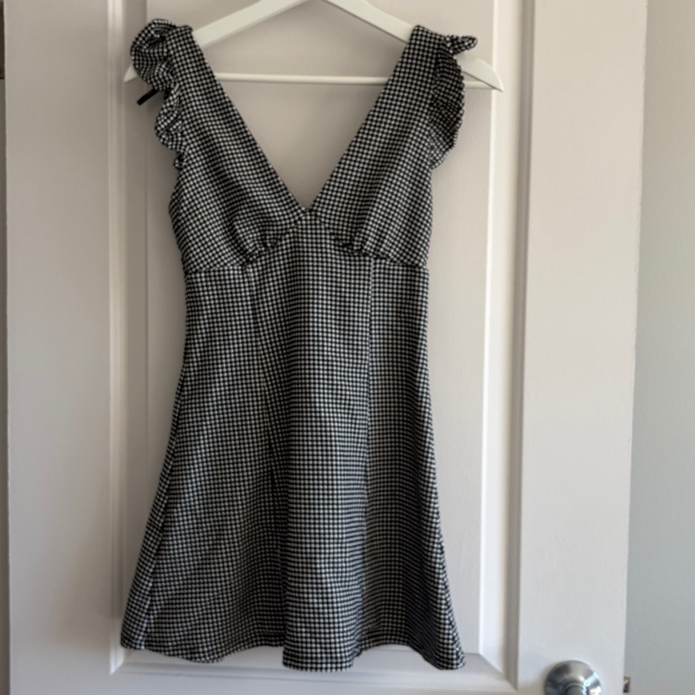 Black and White Gingham Dress